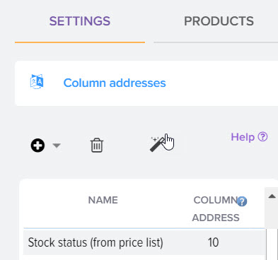 How to load availability from an empty cell in a price list